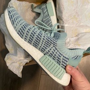 Adidas Aqua/Slate blue knit Nomads